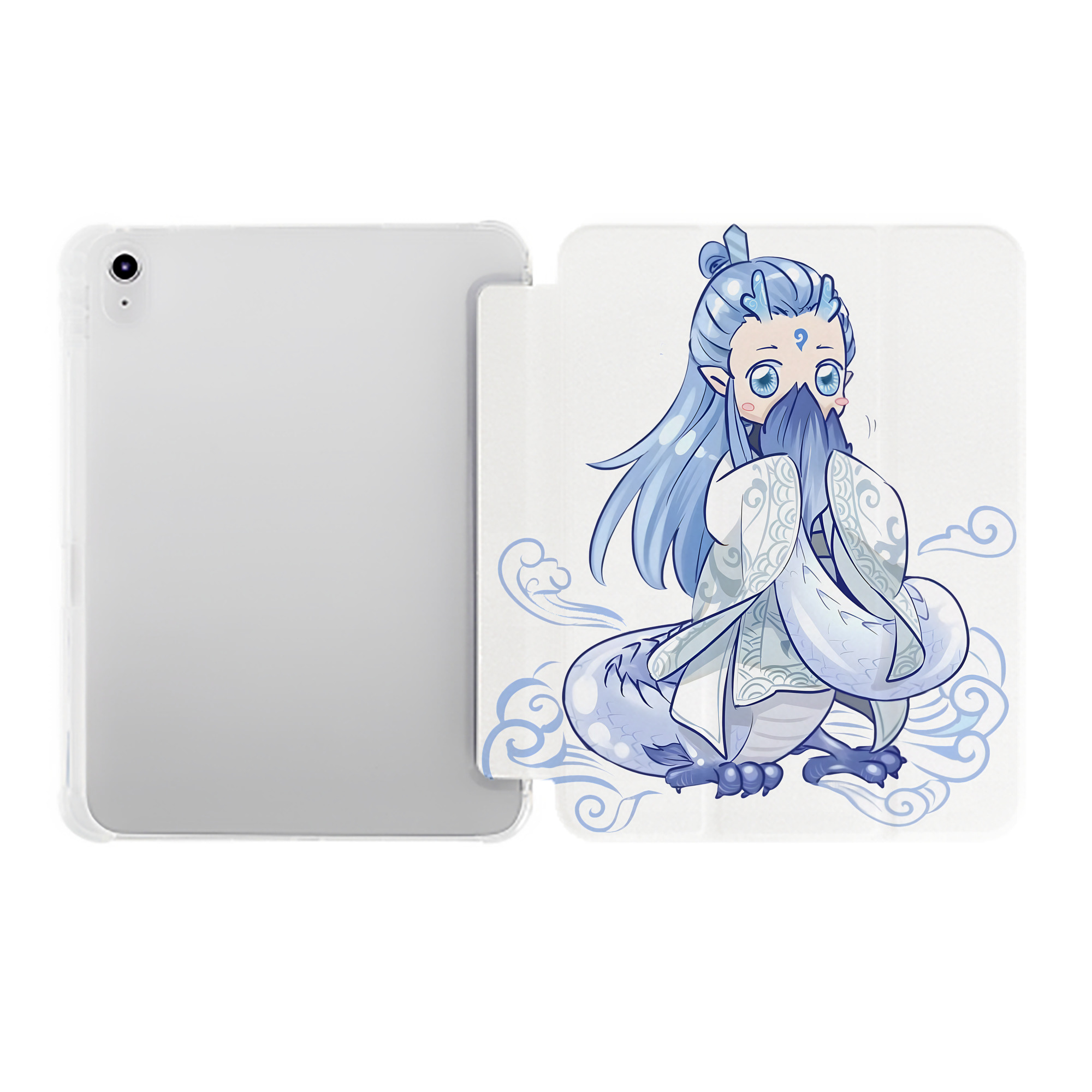 （画像用） Ne Zha 2 ナタ 魔童の大暴れ IPad ケース ペン収納付き 三つ折りスタンド PUレザー×シリコン 対応機種9.5/10.5/10.9インチ